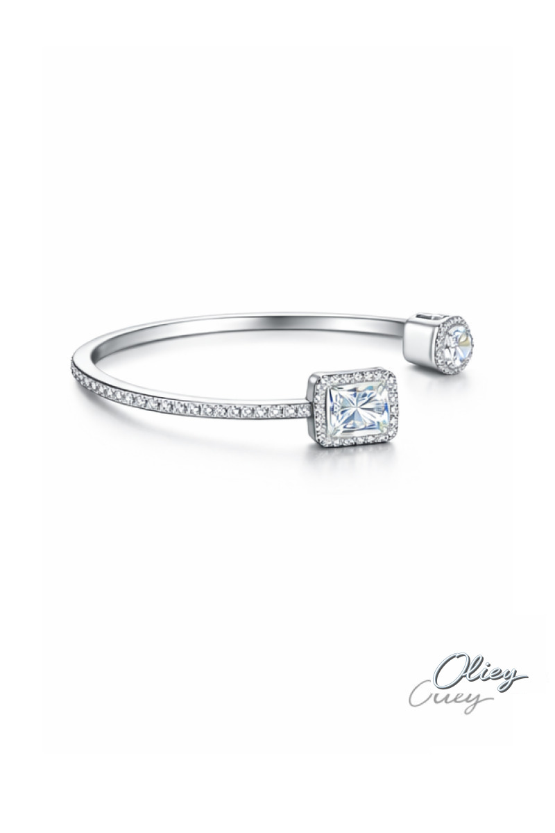 Luxury Geometry Gold Color Cuff Bangle for Women