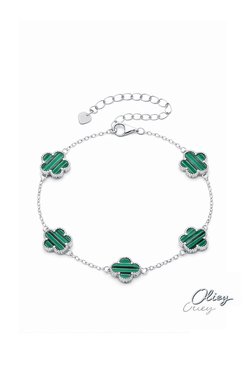 Gold-Plated Floral Charm Bracelet