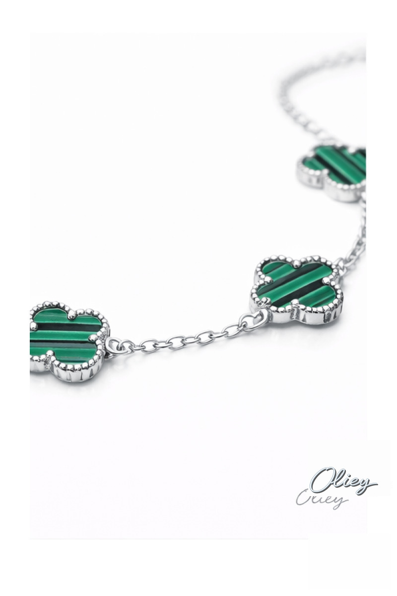 Gold-Plated Floral Charm Bracelet