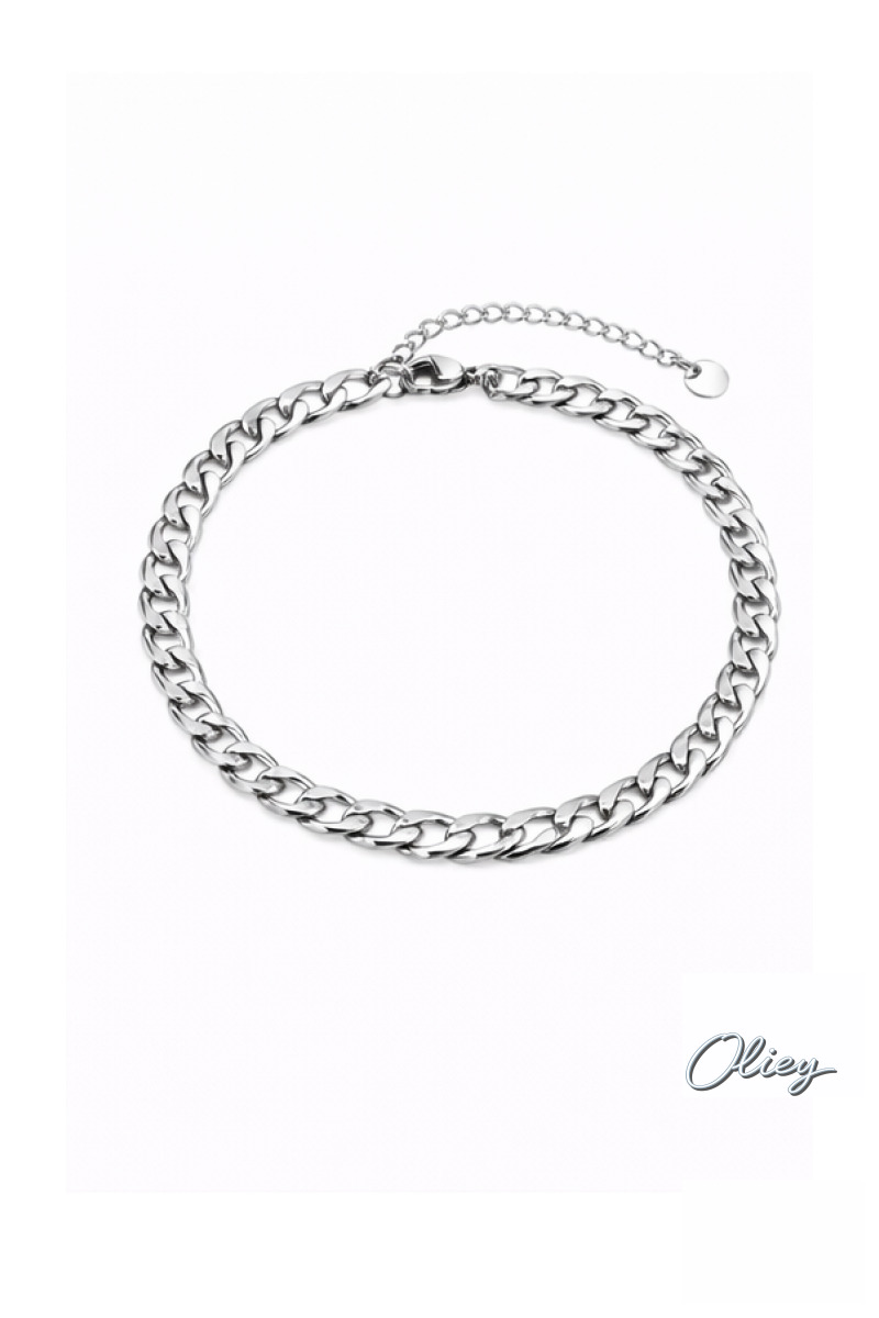 Stainless Steel Wheat Chain Anklet for Men
