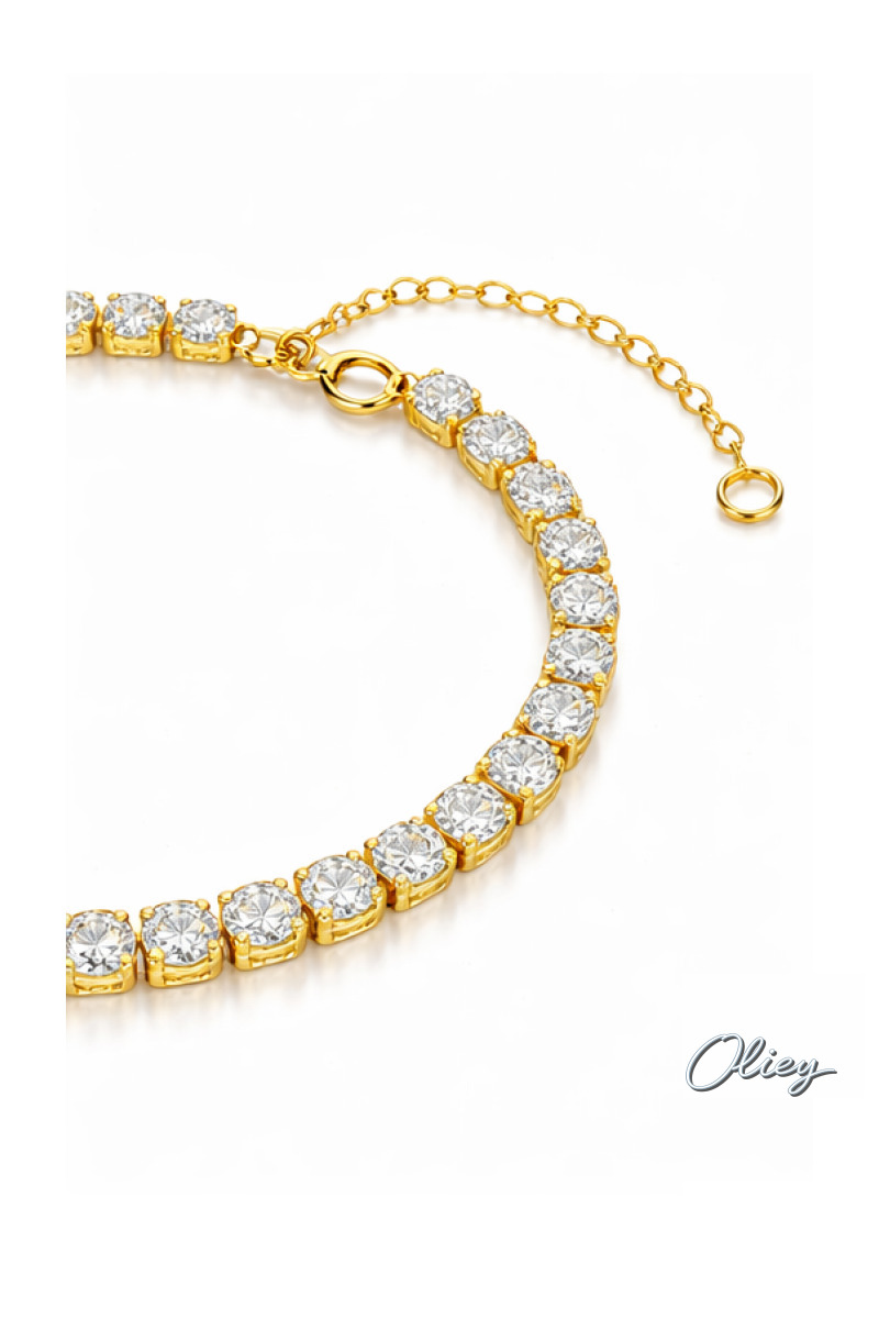 Dazzling 4Mm Zircon Anklet Bracelet